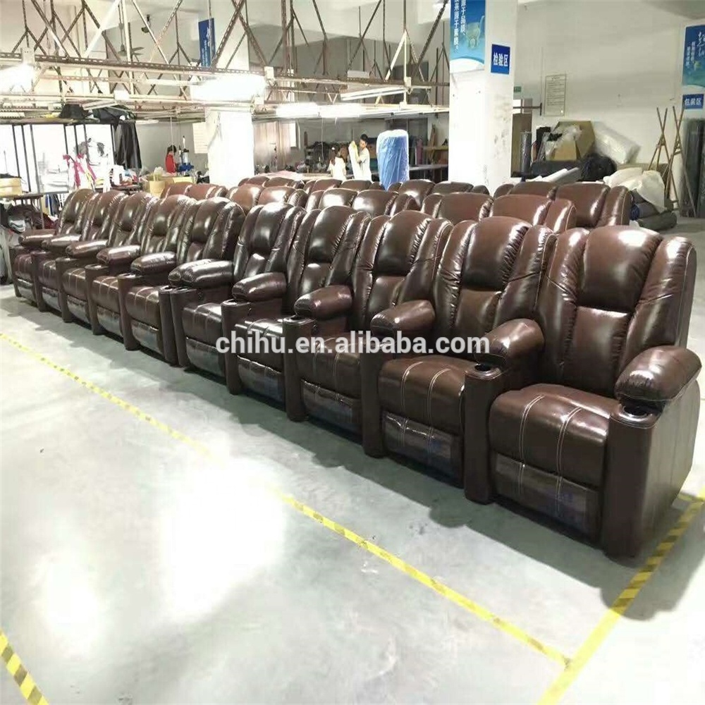 Factory wholesale Italian leather reclining theater seats power recliner sofa 2 seater home theatre recliner cinema