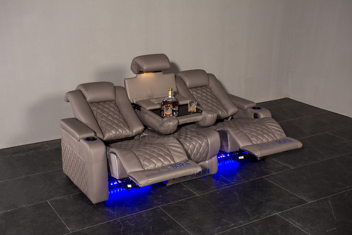 luxury home theater seating genuine leather blue movie theatre reclining seats medical exam chair electric home theater seating