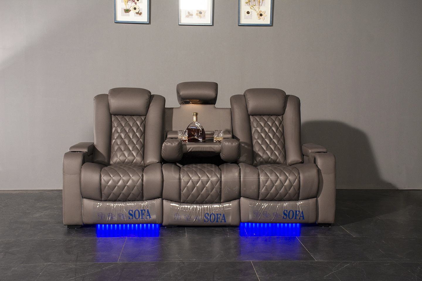 luxury home theater seating genuine leather blue movie theatre reclining seats medical exam chair electric home theater seating