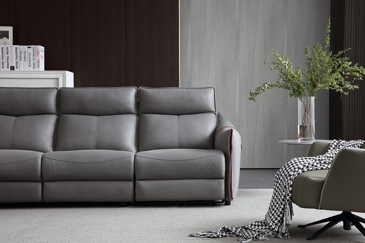 New arrival living room sofas super modern style living room furniture top quality L shape couch with power recliners