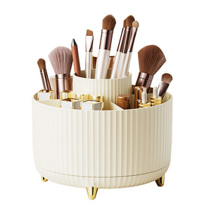 360 Rotating Makeup Brush Holder for Cosmetics Pencil Pen Holder Cup Organizer 5 Slot Make up Brushes Cup