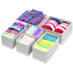 Houseware Foldable Cloth Storage Box Closet Dresser Drawer Divider Organizer Basket Bins