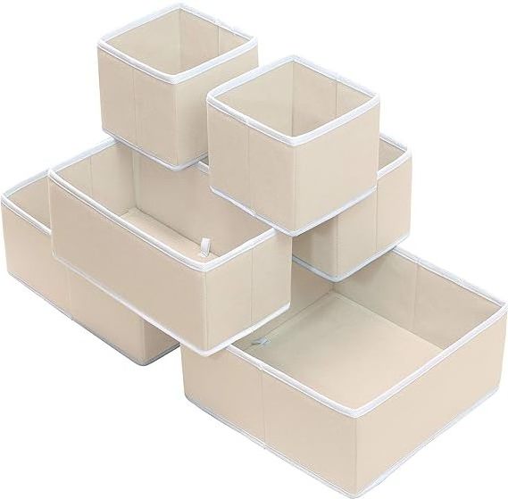 Houseware Foldable Cloth Storage Box Closet Dresser Drawer Divider Organizer Basket Bins