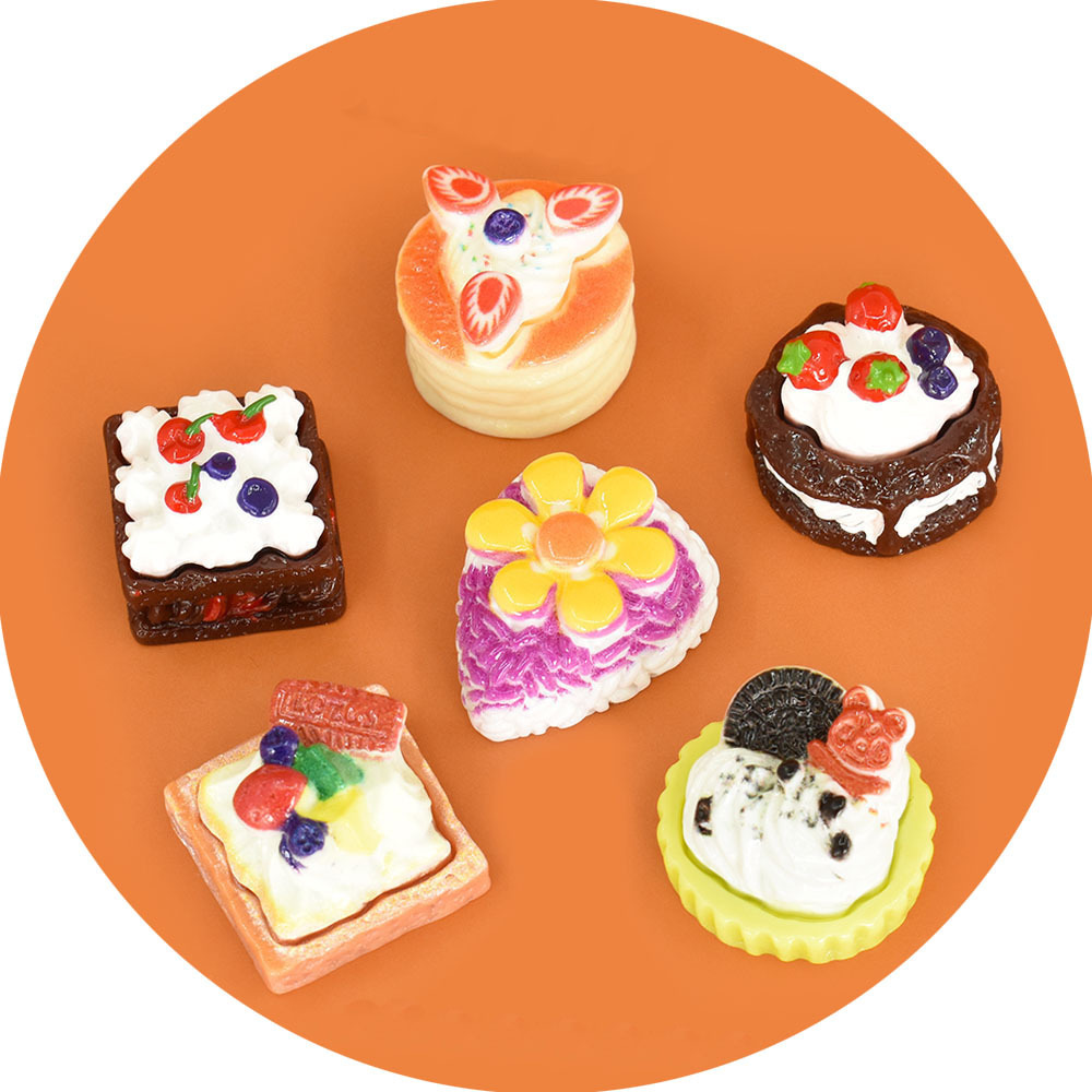 New Style Fruit Cake Resin Cabochon Doll House Miniature Food For DIY Keychain Earrings Pendant Cream Glue Phone Case Decoration