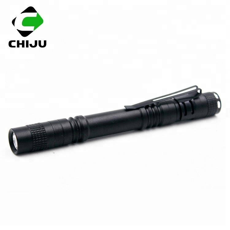 China factory wholesale portable waterproof mini LED flashlight with metal clip