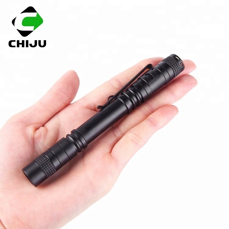 China factory wholesale portable waterproof mini LED flashlight with metal clip