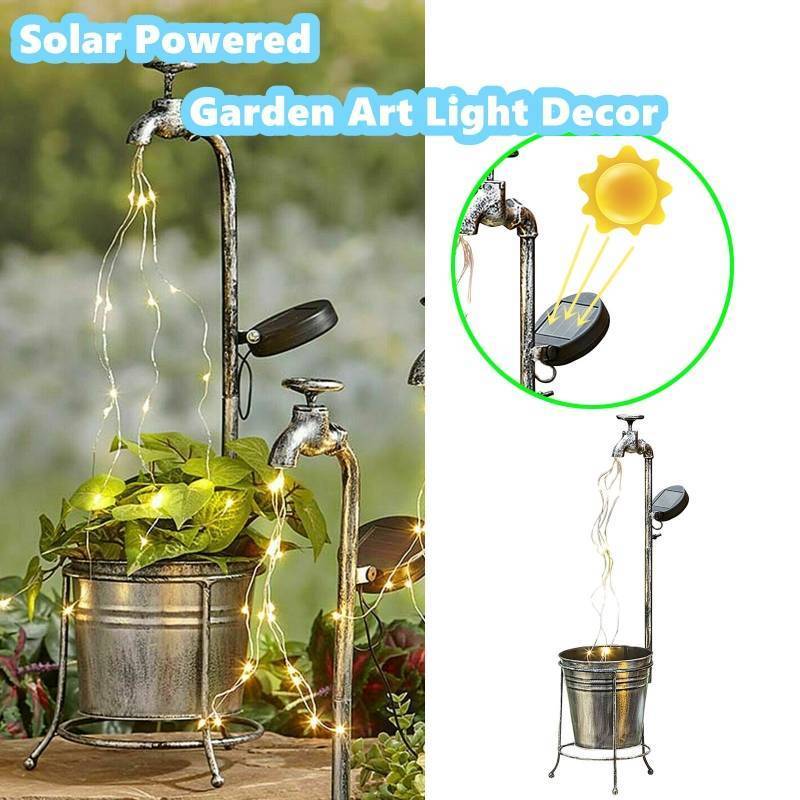 Solar Garden Decoration Landscape Path LED Light Water Can Lights Outdoor Romantic Starlight Night Light for Pathway Yard Decor