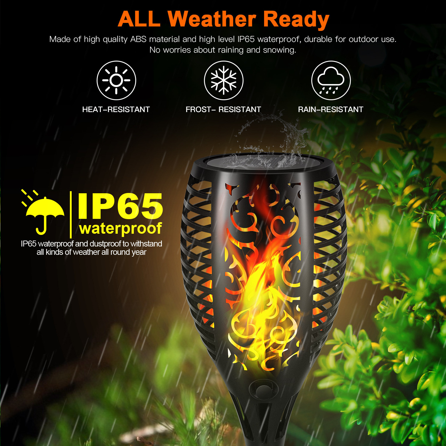 Waterproof Outdoor Garden Lawn Light 33led Solar Flame Light Solar Torch Light With Flickering Flame