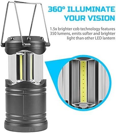 Emergency Survival Lights Pop UP Lanterns for Power Outages, Bright Battery Powered Hanging Lanterns for Outdoor Camping Hiking