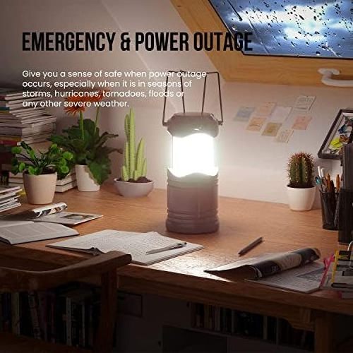 Emergency Survival Lights Pop UP Lanterns for Power Outages, Bright Battery Powered Hanging Lanterns for Outdoor Camping Hiking