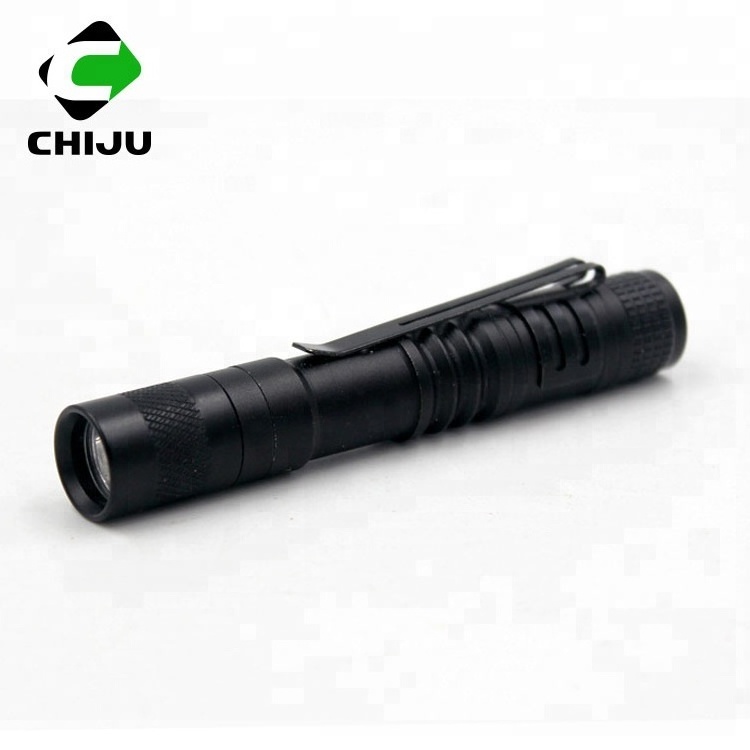 China factory wholesale portable waterproof mini LED flashlight with metal clip