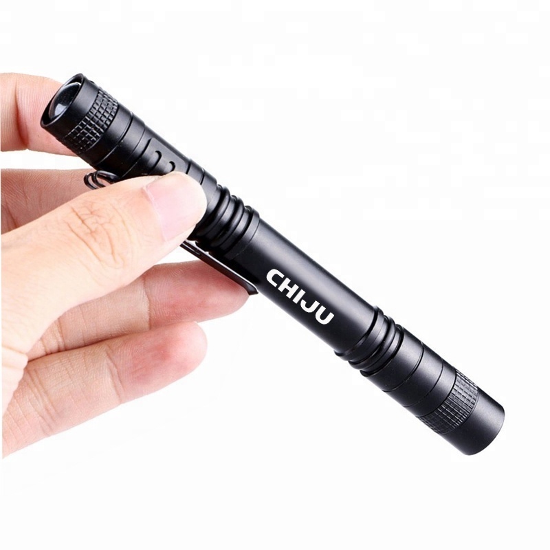 Mini AAA LED Tactical Flashlight Pocket Torch Light 150LM Doctor Pen Flashlight with Metal Clip