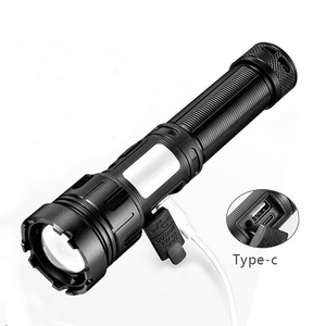 P50+COB 18650 Rechargeable Type-C Torch Light flashlight with Zoom