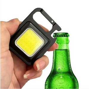 Emergency 800LM USB Rechargeable COB Portable Magnetic Folding aluminum alloy Working light With Bottle opener