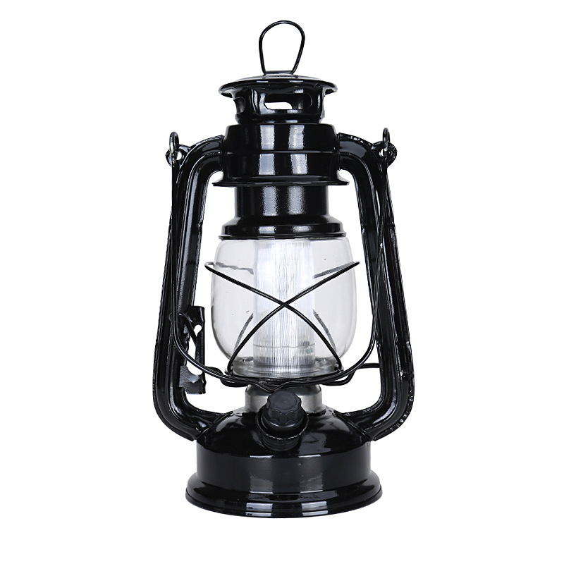 23CM Black Color Led Hurricane Lantern lamps electric