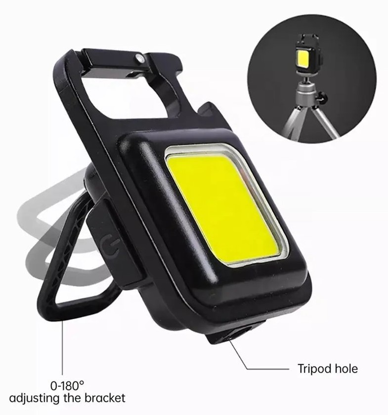 Emergency 800LM USB Rechargeable COB Portable Magnetic Folding aluminum alloy Working light With Bottle opener