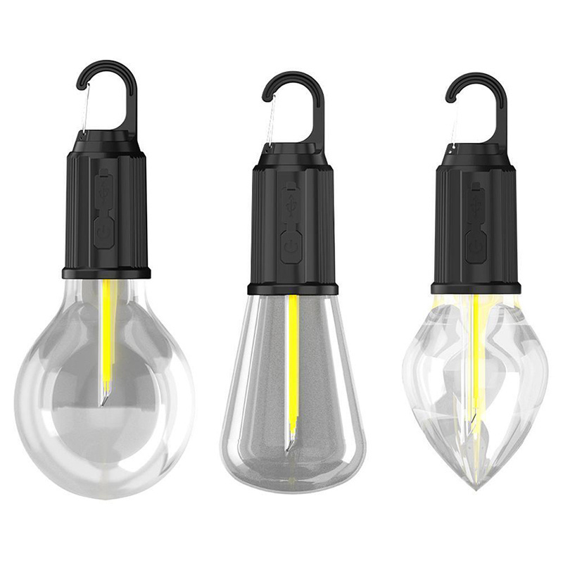 Factory Supply LED Camping Tent Light Bulb Portable Hanging Fishing Outdoor Waterproof Lantern Rechargeable Camping Lamp Hiking