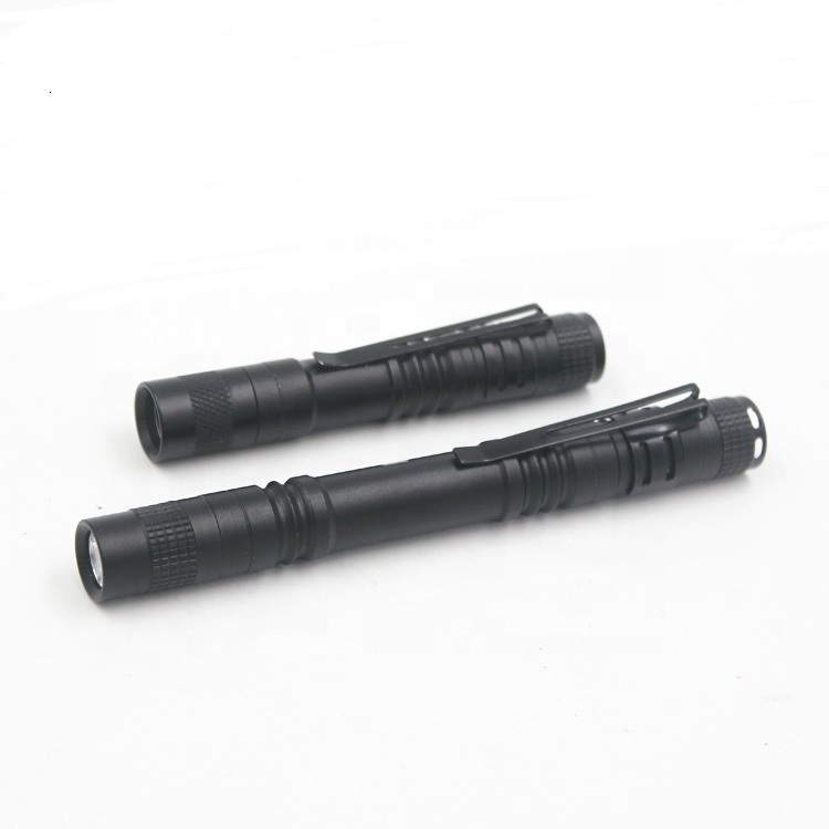 China factory wholesale portable waterproof mini LED flashlight with metal clip