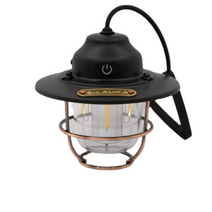 Hot seller Outdoor Retro USB Rechargeable 18650 battery operated Led Vintage Camping Tent Lantern