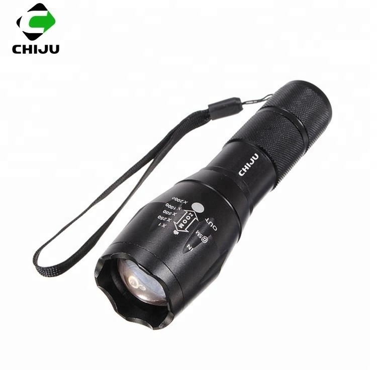 Multipurpose aluminium waterproof hunting long range 18650 rechargeable xml t6 led torch tactical flashlight