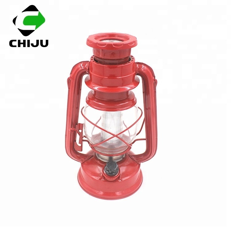 2 in 1 Battery powered led hurricane lantern Kerosene lantern with red color