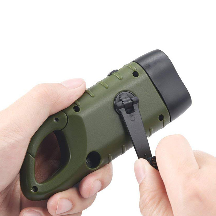 Portable torch sun flash light 3 PCS Led solar rechargeable charging power powered handy hand crank dynamo camping flashlight