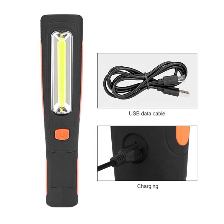 Factory Rechargeable Magnetic Worklight Rotary Hook Led Cob Work Light with Usb