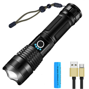 Super bright led flashlight tactical XHP50 emergency torch light led flashlight with 3000mah battery