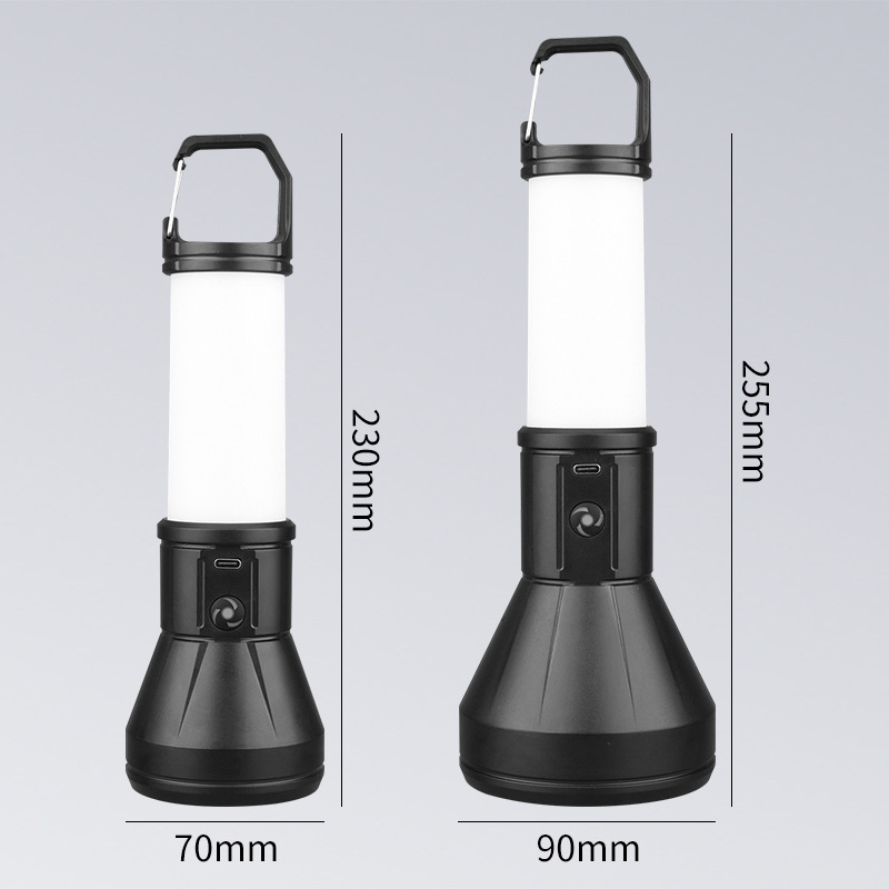 2024 New Design Dual Light Led USB Rechargeable Flashlight&Lantern