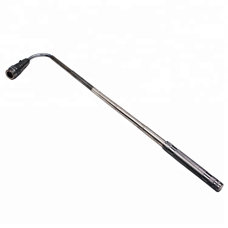 Portable flexible telescopic 3 Led flashlight with magnetic pick up tool