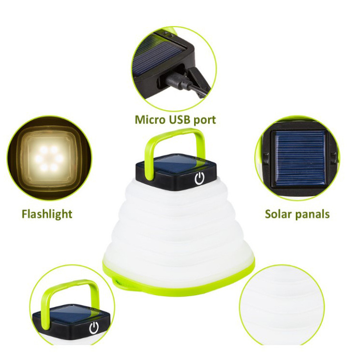 solar usb camp lantern inflatable solar camping lantern outdoor waterproof mini lantern