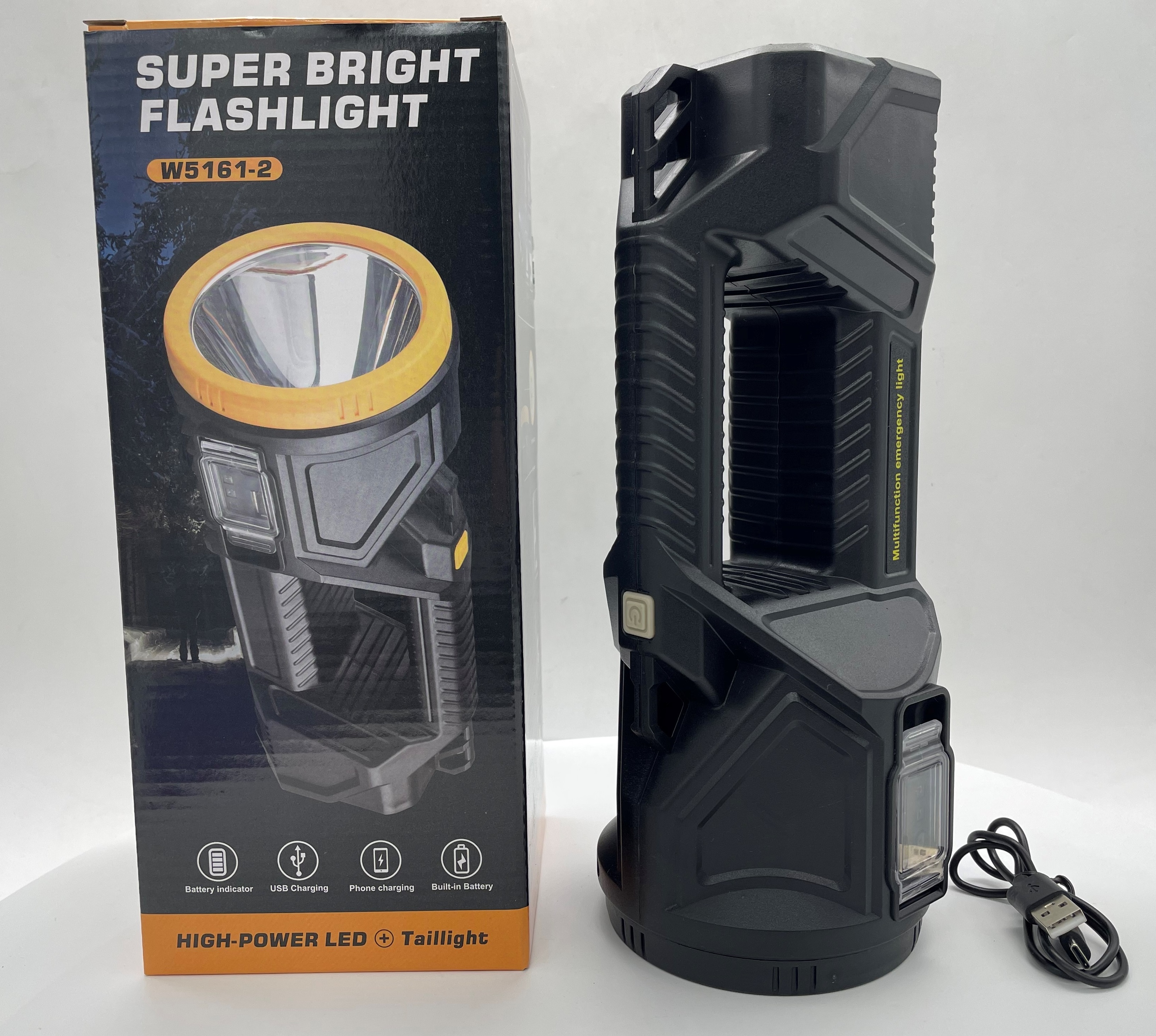 Hand Held XHP50 Solar Charging Search Light USB Rechargeable COB Hunting Light Torch Emergency Flash Light Flashlights