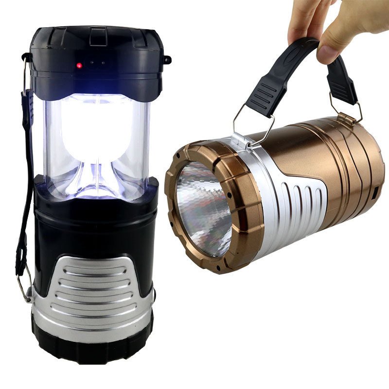 CHIJU 7088 Outdoor Waterproof Hanging 1W+6LED solar camping rechargeable led lantern with power bank function