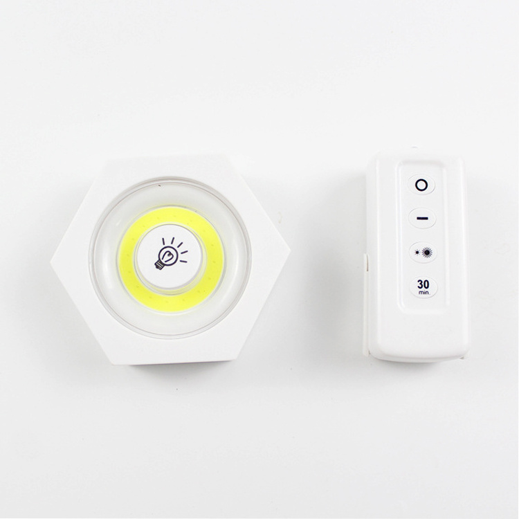 Hot sell Wireless Remote Control Mini Night Light Human Sensor Cob  Led Cabinet Night Light