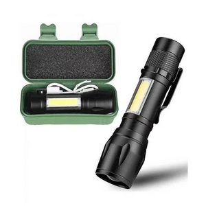 Waterproof 3W COB LED XPE Pocket Tiny Rechargeable Torch Light, Multi-Function Rechargeable Mini Flashlights With COB