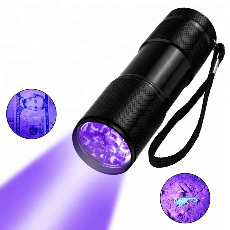 Ultraviolet LED flashlight,9 Led UV flashlight torch for urine detector/finding scorpion