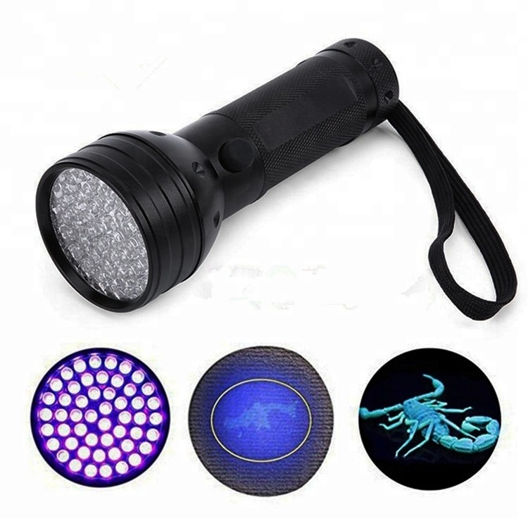 Aluminum Ultraviolet Flashlight Black Light, LED UV Torch Price /95nm 51 LED UV Flashlight