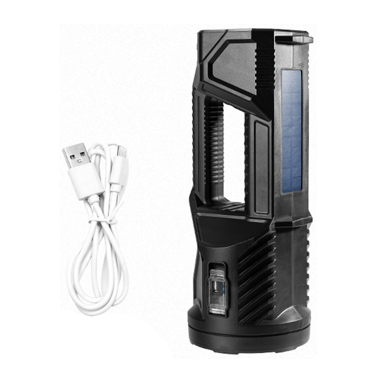 Hand Held XHP50 Solar Charging Search Light USB Rechargeable COB Hunting Light Torch Emergency Flash Light Flashlights