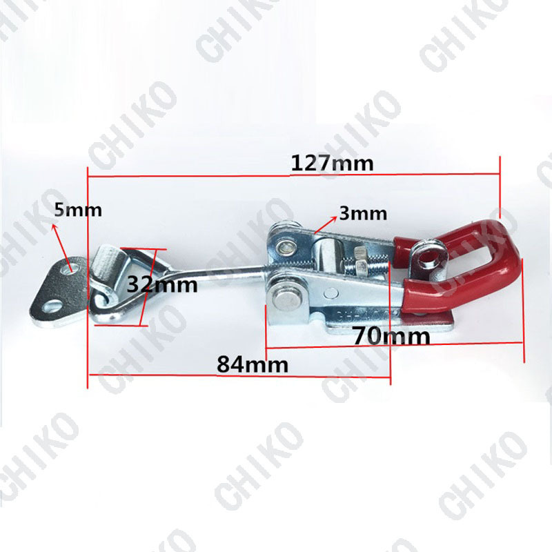 GH-4002 Adjustable Toggle Clamp 550 Lbs Holding Capacity Toggle Latch Hasp Clamp Lockable Quick Release Pull Latch