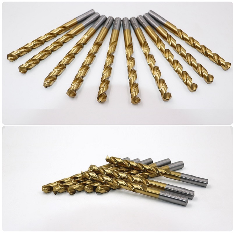 TiN Coating M2 Twist Drill Straight Shank HSS high speed steel Stainless steel impact drill bit set