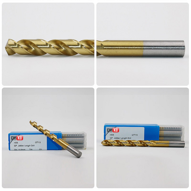 TiN Coating M2 Twist Drill Straight Shank HSS high speed steel Stainless steel impact drill bit set