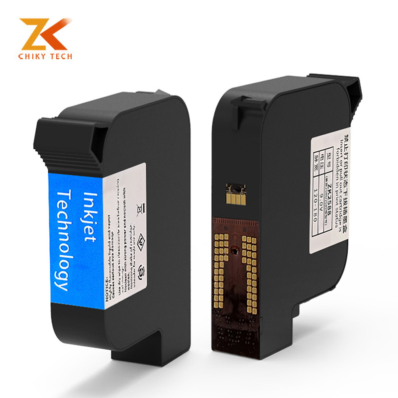 Eco Solvent 42 ml 12.7mm Height Fast Dry Black Handheld Inkjet Printer Ink Cartridge For Expired Date