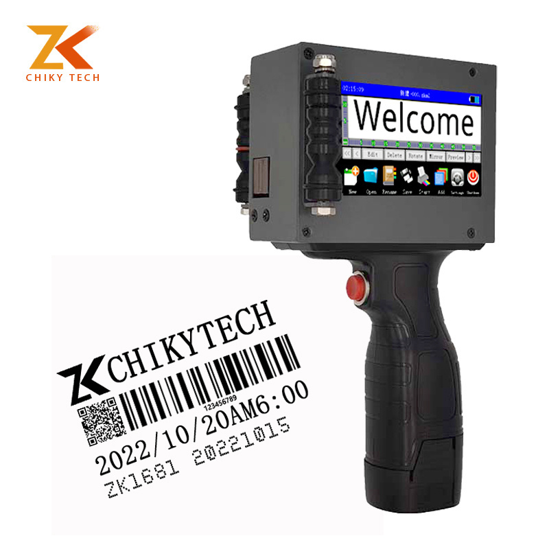 OEM Portable Lightweight Quick Drying Hand held Batch Number Handheld Inkjet Printer Expiry Date Coder Machine On Plastic Bag