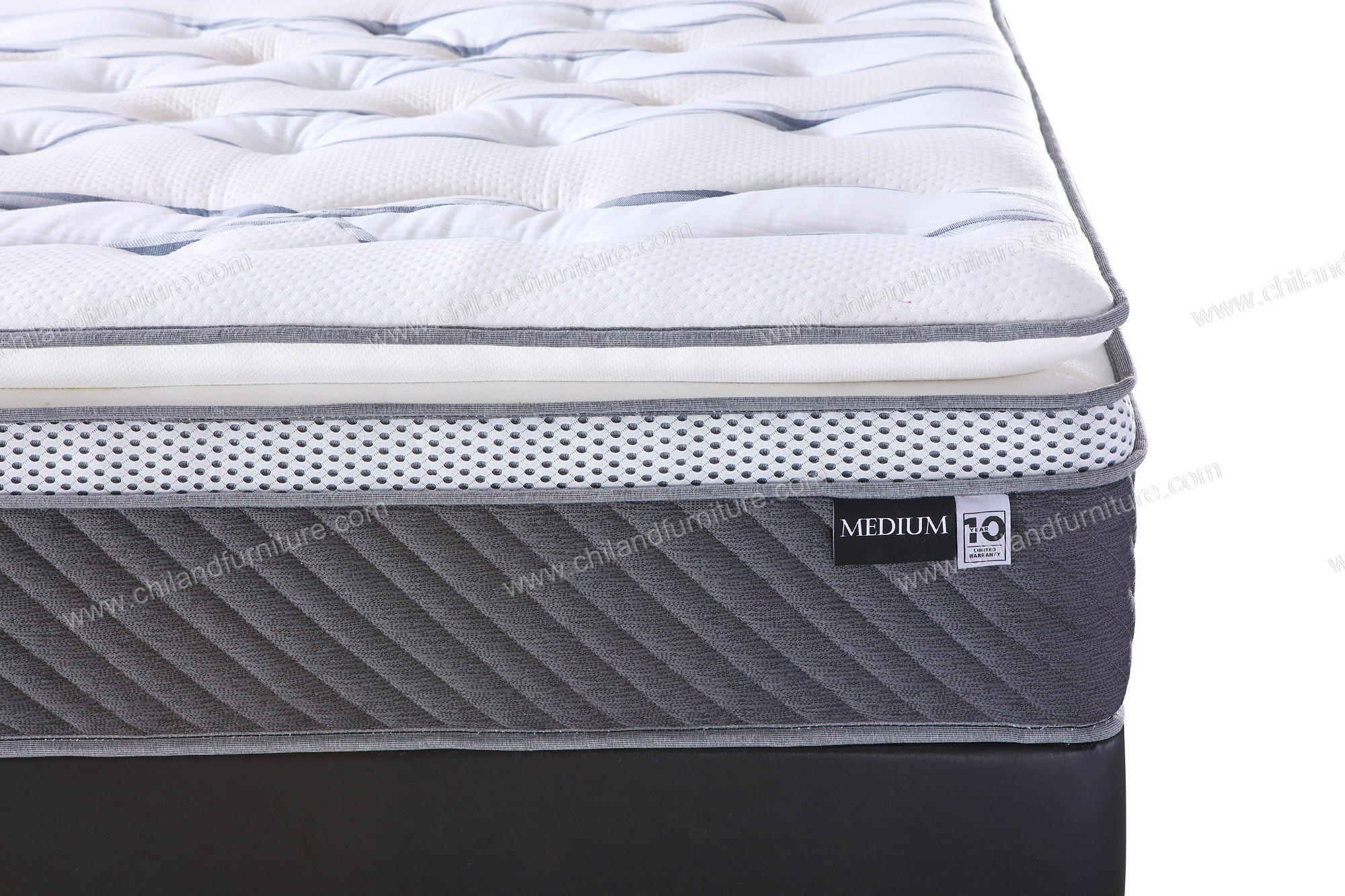 Air Mesh Pillowtop Design Free Sample Queen King Matelas Pocket  Spring Memory Foam Mattress with Box Packed