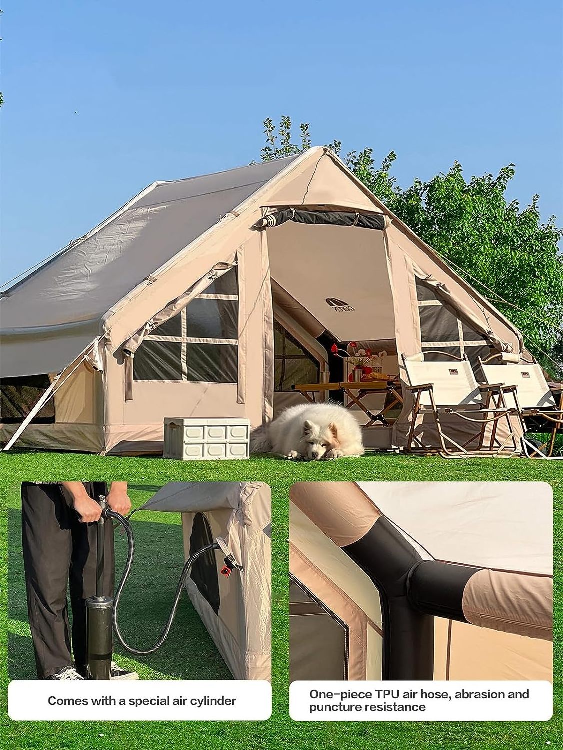 best sale air tent inflatable camping tent 12 people inflatable/inflatable mattress for camping tent