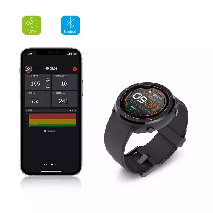 Blood Oxygen Detect Heart Rate Monitor Armband Smart Watch Support BLE&ANT+ With High Accuracy NFC Support