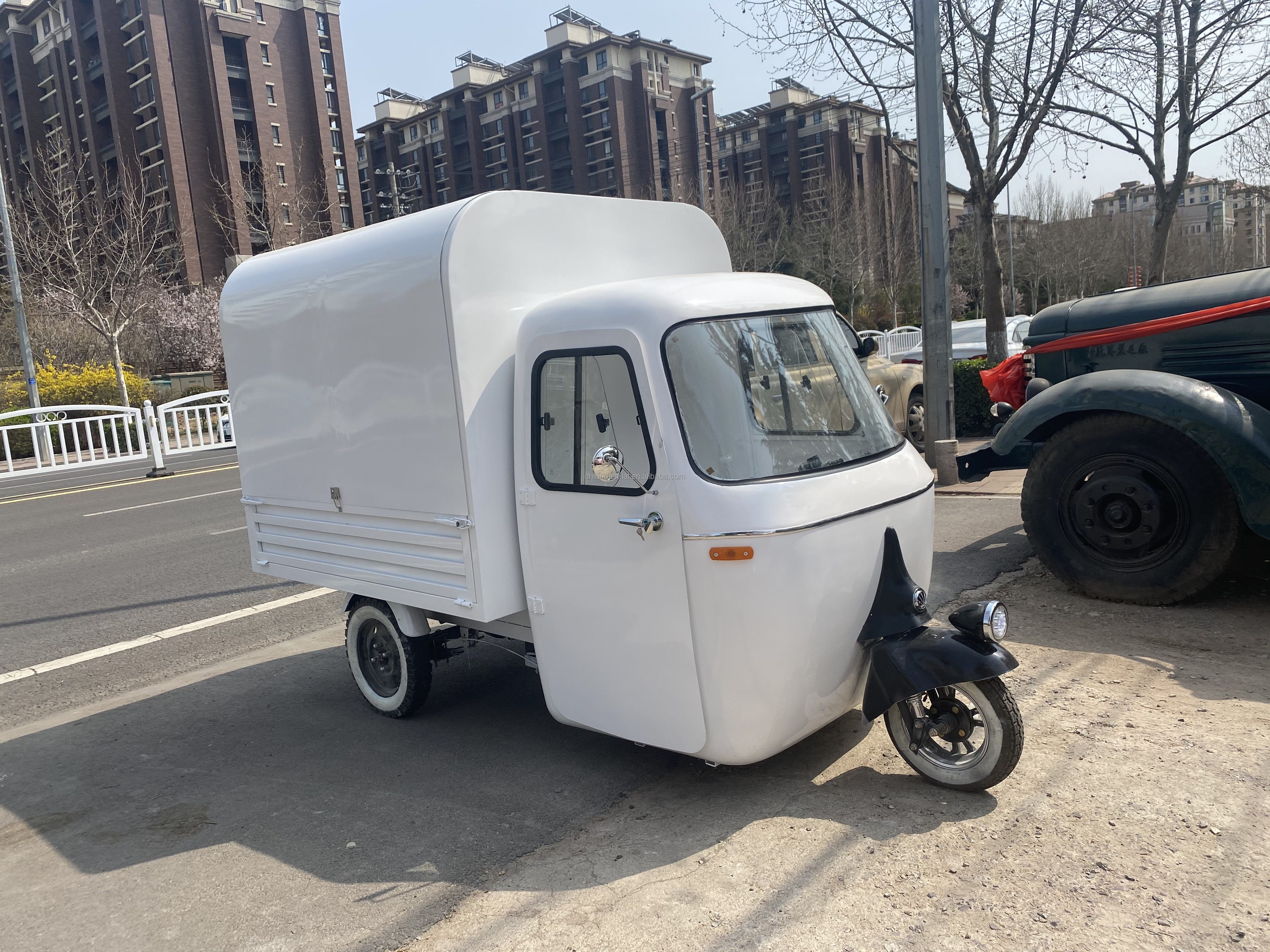 Prosecco Van Mobile Bar Inner Walls and Shelves for Sale Fully Equipped with Wooden Electric Food Truck Motorcycle Engine