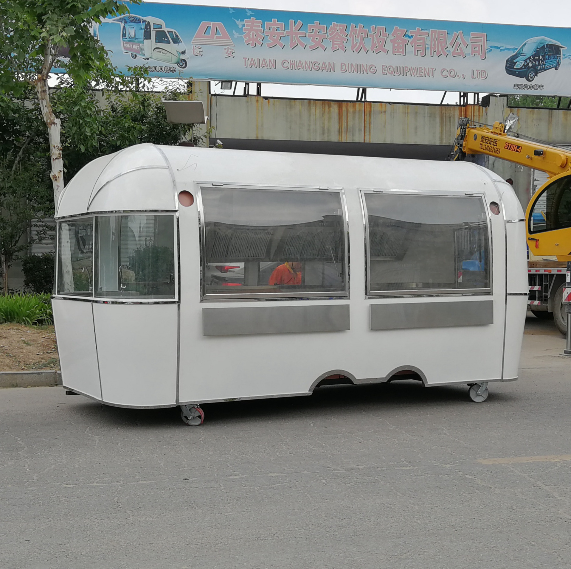 Refrigerated coffee bike food cart chicken food trailer Manufacture price charming appearance china concession gyros