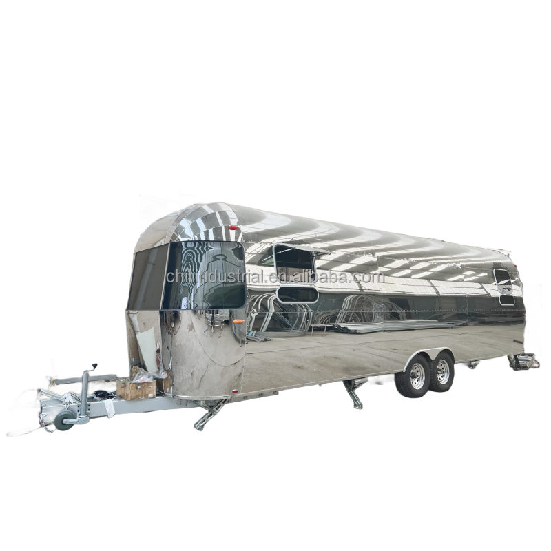 Market Stalls Stainless Steel Airstream Food Van Icecream Snack Machines Car Mobile Churros Bus Wine Truck Beverage Cart