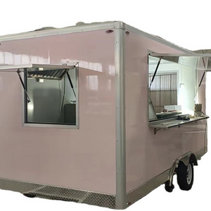 bbq kiosk food car towing street trailer equipment shipping container galvanized car refrigerated food trailer